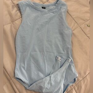 SHEIN Light Blue Sleeveless Bodysuit